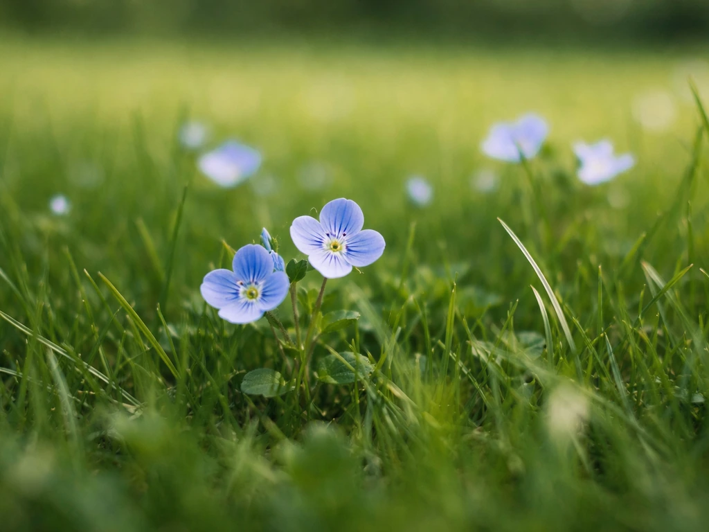 Blauwe bloemetjes in gazon: herken en verwijder ze stap voor stap