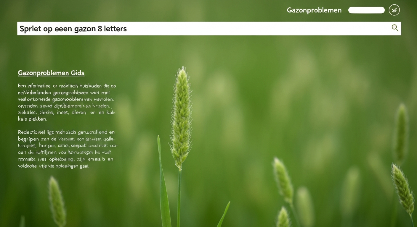 Spriet op een gazon 8 letters: antwoord en gazonadvies