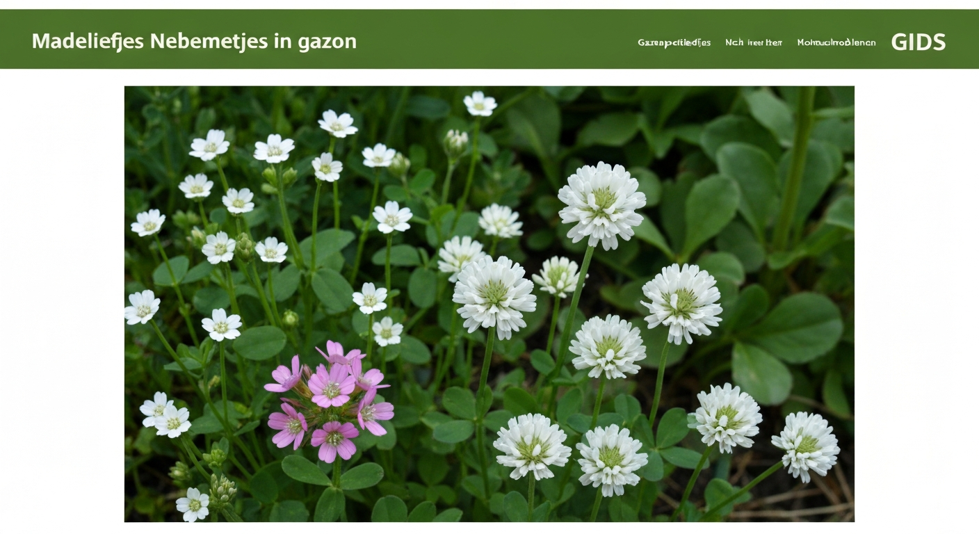 Witte bloemetjes in gazon: herkennen, aanpak en preventie